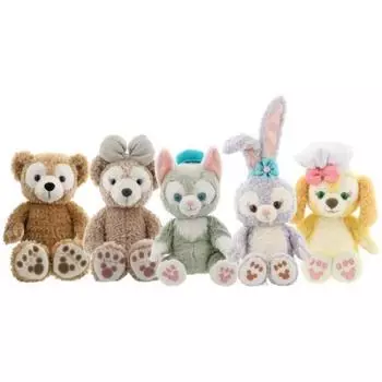 [Набор из 5 штук] Набор мягких игрушек Duffy Shellie May Gelatoni Stella Lou Cookie Ann размера S [Ограниченная коллекция Tokyo Disney Sea] Сувенирные товары Disney Duffy & Friends