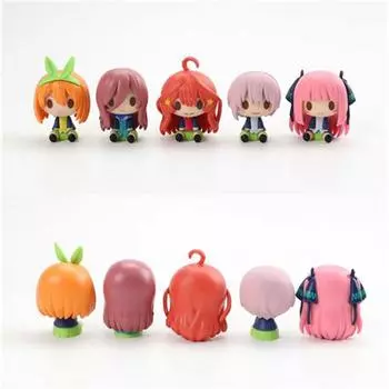 Набор из 5 штук Статуэтки The Quintessential Quintuplets Ichika Miku Nino Itsuki 4 см