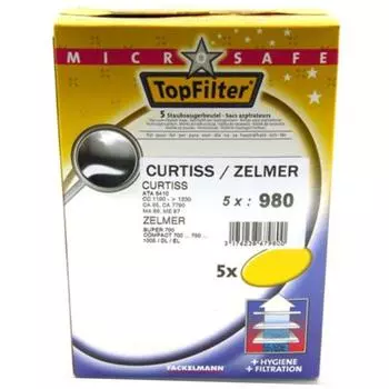 Набор из 5 вакуумных пакетов, совместимых с Zelmer и Curtiss TopFilter, арт.. 67980