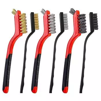 Набор из 6 эффективных чистящих проволочных щеток для легкой и эффективной очистки, набор мини-проволочных щеток, легкий