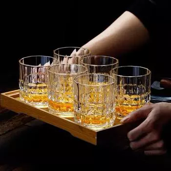 Набор из 6 бокалов для вина, элегантные стеклянные чашки, стаканы, посуда для напитков, барные аксессуары, прозрачные чашки, стаканы для воды, кружка для кофе, столовая посуда 230ml