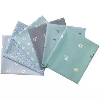 Набор из 6 цветочных узоров пэчворк ткань скандинавский хлопковый полосатый комплект ткани 46 x 56 см