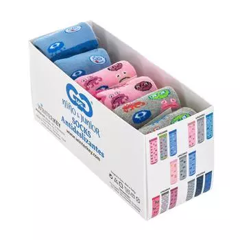 Набор из 6 детских нескользящих носков LPG2. 15/17 разноцветный