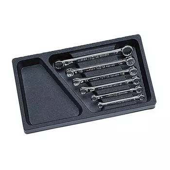 Набор из 6 коротких гаечных ключей Kyoto Machinery Tools Nepros NTM1S06 (КТК) чёрный