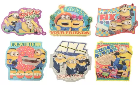 Набор из 6 наклеек для путешествий «Миньоны» Me 2 Minion Super 10 см Ensky (Отвратительная трансформация) Прибл.