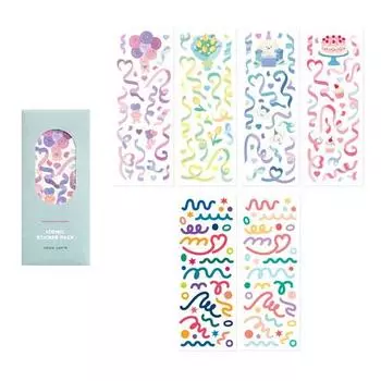 Набор из 6 наклеек-голограмма Iconic Confetti, разноцветные, 1 комплект