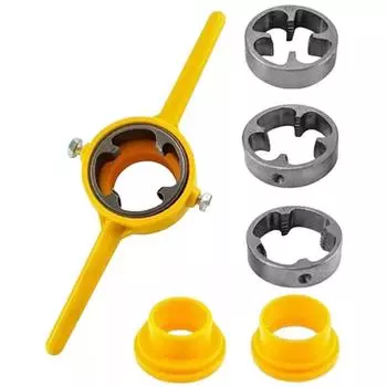 Набор из 6 плашек для нарезания резьбы на пластиковых трубах, плашка для нарезания резьбы на трубах ПВХ, сантехнический инструмент