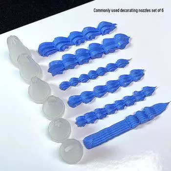 Набор из 6 пластиковых декоративных насадок Bicai для самостоятельного украшения кремового чехла для телефона 6 pieces/set of decorating nozzles