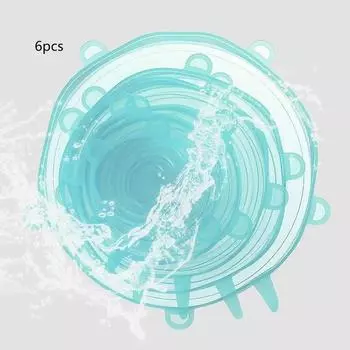 Набор из 6 предметов с различными спецификациями: пищевая пленка, крышка для консервации фруктов, герметичная крышка для банки с вином, эластичная силиконовая крышка для консервации Pack of 6 белый