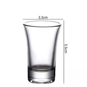 Набор из 6 прозрачных рюмок 20 мл с толстым дном, маленькие винные бокалы, барные, для ликера, бокалы для водки, текилы, посуда для напитков, для вечеринки 6pcs