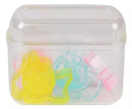 Набор из 6 прозрачных трафаретов для вырезания печенья из жемчужного металла Antenoa с футляром [Сделано в Японии] D-3546