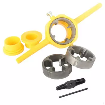 Набор из 6 ручных инструментов, метчик и штамп, резьбонарезной станок для труб NPT