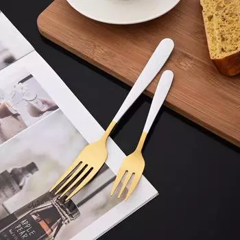 Набор из 6 серебряных вилок, чайных вилок для закусок, торта, столовых приборов, столовых приборов из золотой нержавеющей стали, десертных вилок для фруктов, набор столовых приборов серебряный