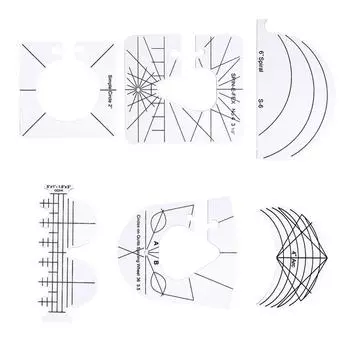 Набор из 6 шаблонов для шитья своими руками, прозрачные, удобные, изысканные, эргономичные, швейные принадлежности, принадлежности для шитья