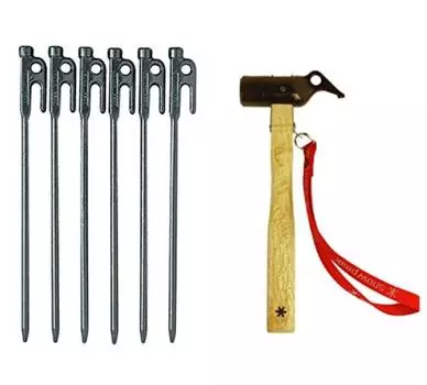 Набор из 6 шт. колышков Snow Peak Peg Hammer PRO.S N-002 + N-002 + R-103-1