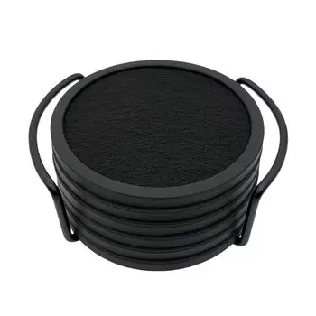 Набор из 6 сменных круглых подставок Crow Tree Water Quick Heat диаметром 10 см, впитывающих, стильных, антипригарных, сушка, устойчивых, нескользящих, подставка, войлок,