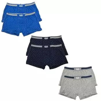 Набор из 6 трусов-боксеров из дышащей ткани с анатомической передней частью LP1003 для мальчика. 8 AOS разноцветный