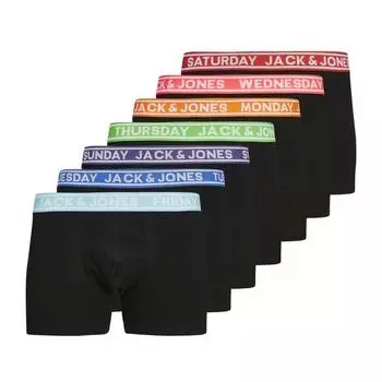 Набор из 7 черных еженедельных боксеров для мужчин JACK & JONES