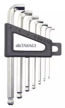 Набор из 7 гаечных ключей с шариковым наконечником Takagi Stubby Short № 105