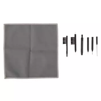 Набор из 7 инструментов для чистки слуховых аппаратов, многофункциональный набор щеток с сухой салфеткой для ухода за ушами