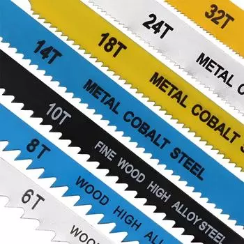 Набор из 7 полотен для лобзика, ассорти из U-образного фитинга, металла, пластика, дерева, для лобзиковых полотен, инструментов для деревообработки, резки