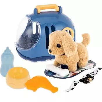 Набор из 7 предметов Keygers Moving Hello Mini Pet, 13,5 см, щенок, популярные игрушки для корейских детей