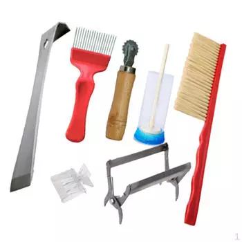 Набор из 7 предметов, клетка для королевы, пчелиный ловец, сотовый держатель, инструмент для пчеловода