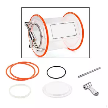 Набор из 7 сменных украшений для вращающейся чашки, зубчатая планка из резиновой цепи, KT6808