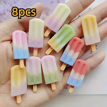 Набор из 8 магнитов на холодильник с милым мультяшным мороженым - Kawaii Kitchen & Office Decor, прочные магниты для белой доски, идеальный домашний декор