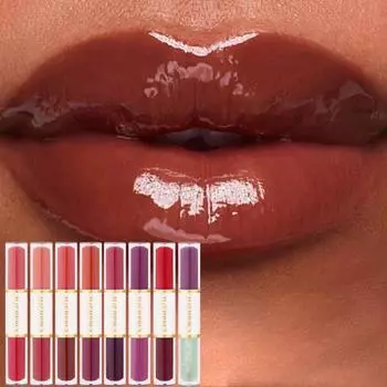 Набор из 8 матовых бархатных помад — двухсторонние, водостойкие жидкие помады ярких цветов — идеальный подарок на День святого Валентина 8pcs