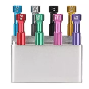 Набор из 8 отверток для имплантов из нержавеющей стали, эргономичный набор отверток для имплантов для стоматолога серебряный