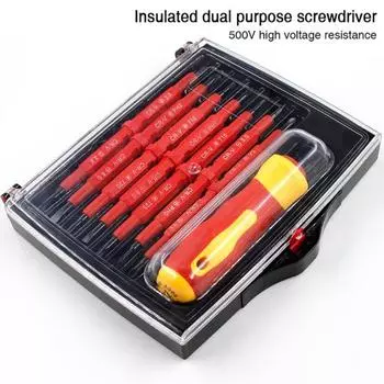 Набор из 8 прецизионных изолированных электрических отверток с крестообразными шлицами и двойной головкой A