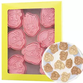Набор из 8 предметов для печенья Щенячий патруль формочки для печенья кондитерские принадлежности 3D пресс для печенья инструменты для выпечки сладостей пресс для изготовления сладостей
