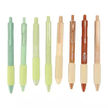 Набор из 8 профессиональных гелевых ручек с тонким наконечником 0,5 мм, выдвижные гелевые ручки с черными чернилами для письма