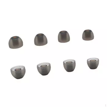 Набор из 8 шт. сменных насадок для наушников XS/S/M/L для наушников-вкладышей серого цвета
