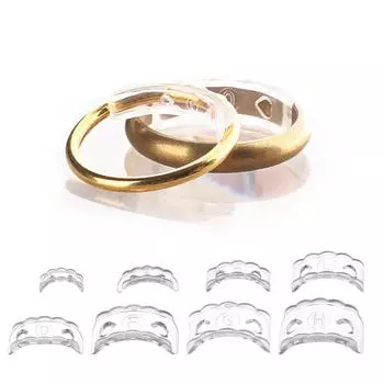 Набор из 8 силиконовых регуляторов размера колец, подходит для свободных колец, удобный размер, ювелирные аксессуары для колец