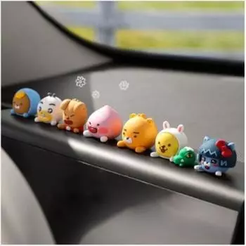 Набор из 8 симпатичных украшений для машины и фигурок для интерьера Kakao Friends, корейские аксессуары для машин