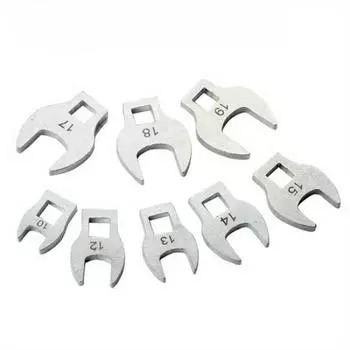 Набор из 8 торцевых ключей с приводом 3/8 дюйма, метрические 13 14 15 16 17 мм, хромированные, торцевые ключи с открытым концом, инструменты для ремонта автомобилей 8pcs/set