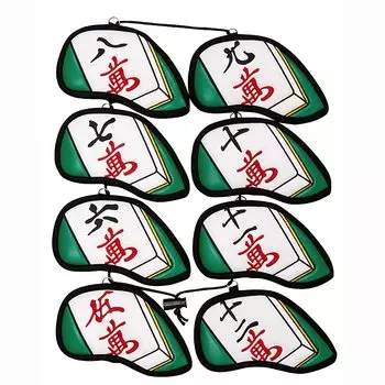 Набор из 8 железных чехлов для головы Linkx Mahjong, мужской (#5-9,П,А,С)