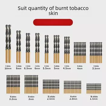 Набор из 99 черных и желтых двухцветных спиральных сверл, 1 мм-10 мм, быстрорежущая сталь для сверления металла