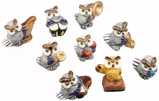 Набор из 9 браслетов «Сова» OL-020