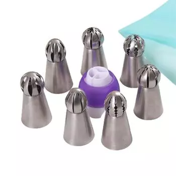 Набор из 9 предметов для выпечки с шариком для нанизывания, прочный, простой в эксплуатации, долговечный, удобный, антикоррозийный для торта своими руками