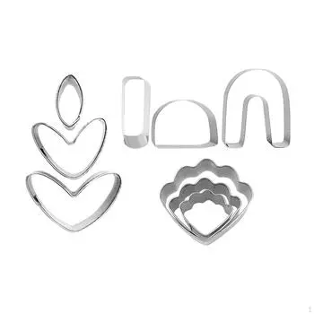 Набор из 9 резаков для полимерной глины, инструменты для рукоделия, серьги ручной работы для