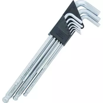 Набор из 9 шестигранных ключей с шаровым наконечником TRUSCO для гибки квадратов TBRK-9S серебряный