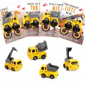 Набор из четырех игрушек-автомобилей для строительства на праздники, праздничные игрушки, игрушечные машинки для карт, детские и взрослые игрушки One Size