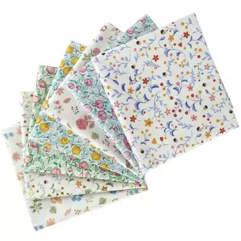 Набор из хлопка с цветочным принтом в стиле пэчворк, напечатанный на ткани Lucky For DIY, 46x56 см, 7, Узор, 100% Ткань, Розы, Тюльпаны, Ткань, Ткань, Ткань, Милый, Рваный,