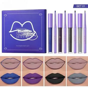 Набор из невыцветающей помады для губ с антипригарным покрытием и карандаша для губ Lip Modification со стойким цветом и неразмазывающимся макияжем