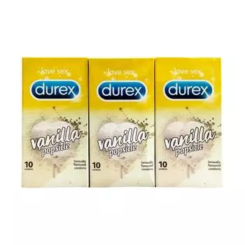 Набор из презервативов с Ванильным Мороженым (3 х 10 шт), Vanilla Popsicle Condoms Set, Durex