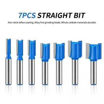 Набор из семи предметов: 8-ручная фреза по дереву, двухлезвийная долбежная фрезерная головка, электрический торцовочный станок по дереву 7pcs