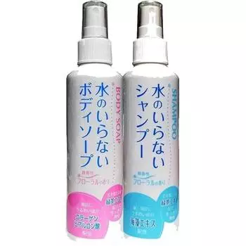Набор из шампуня и геля для душа Asahi Chemical Industry Waterless, 1 шт.